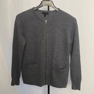 New J.Crew Merino zip-up wool sweater/jacket